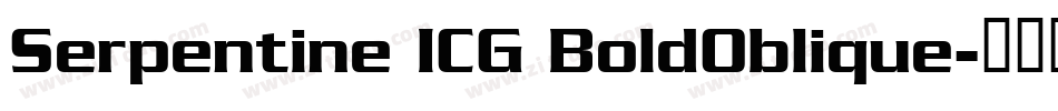 Serpentine ICG BoldOblique字体转换
